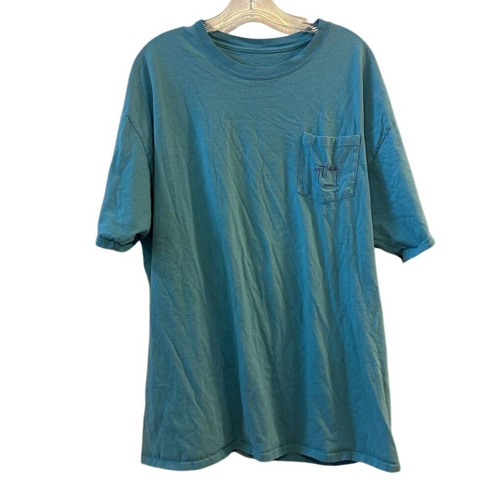 Guy Harvey Men's‎ Blue Graphic T-Shirt L Ocean Adventure Marlin Print